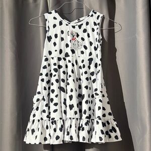 Disney 101 Dalmatian Spot Dress with Puppy Patch - White/Black size 6